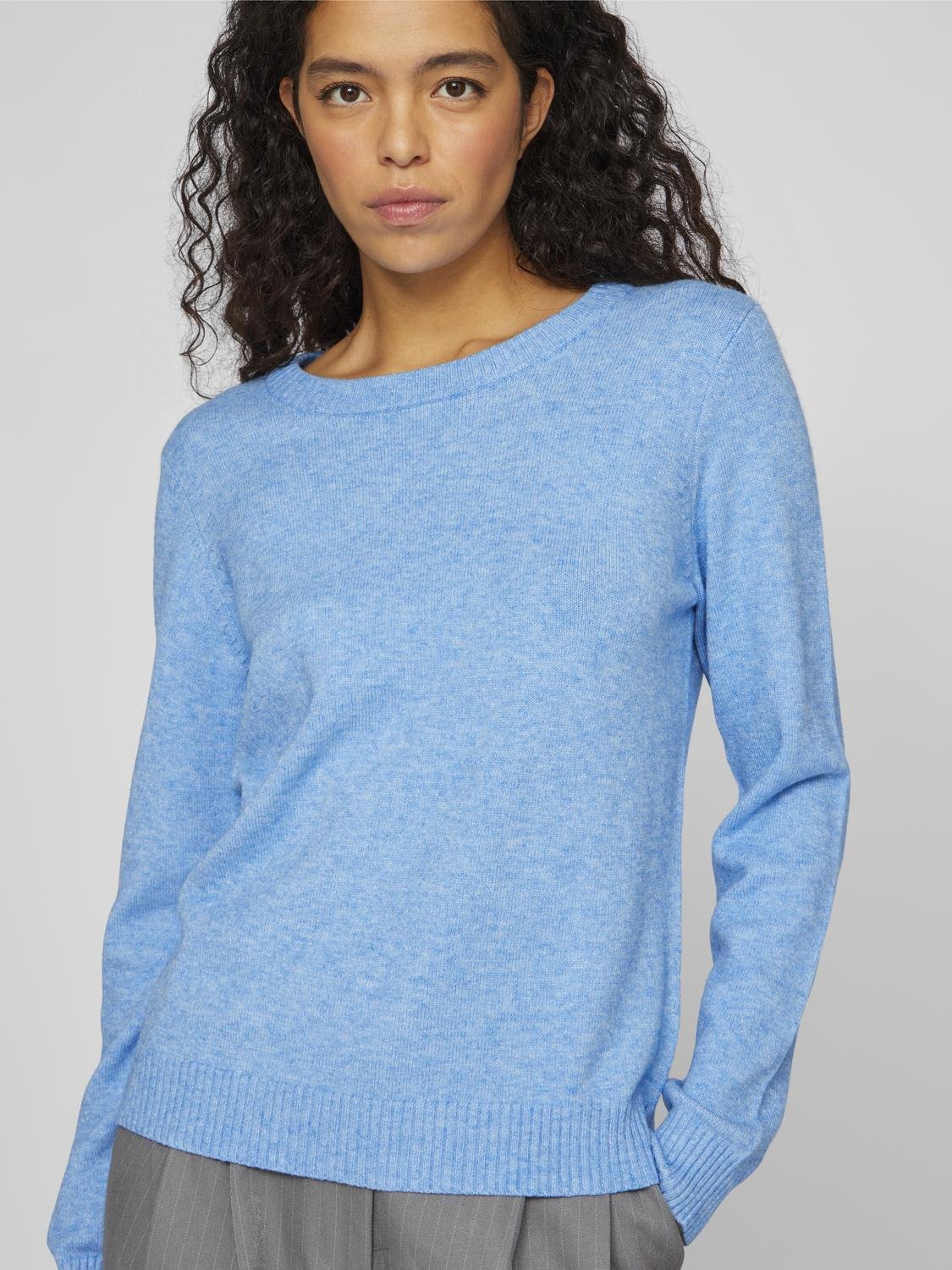 VIRIL Pullover - Blissful Blue - VERO MODA & VILA Bergvik